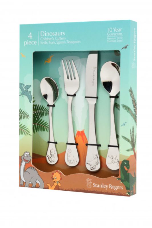 Stanley Rogers - Children's Cutlery 4 Piece Set - Dinosaurs