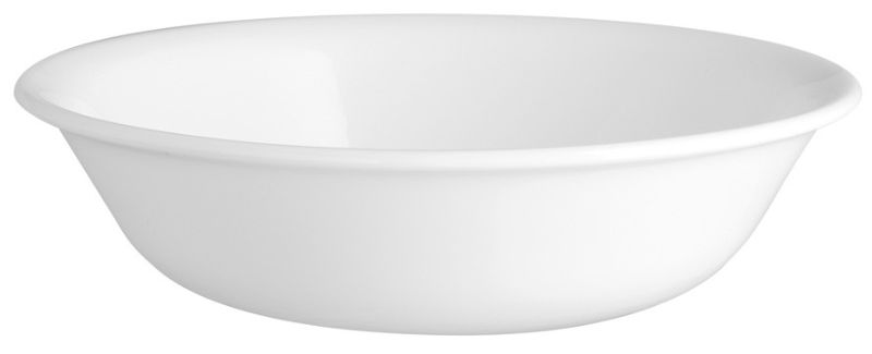 Set of 6 Corelle Winter Frost small dessert bowls, 295ml, features elegant design, chip-resistant, and microwave safe.