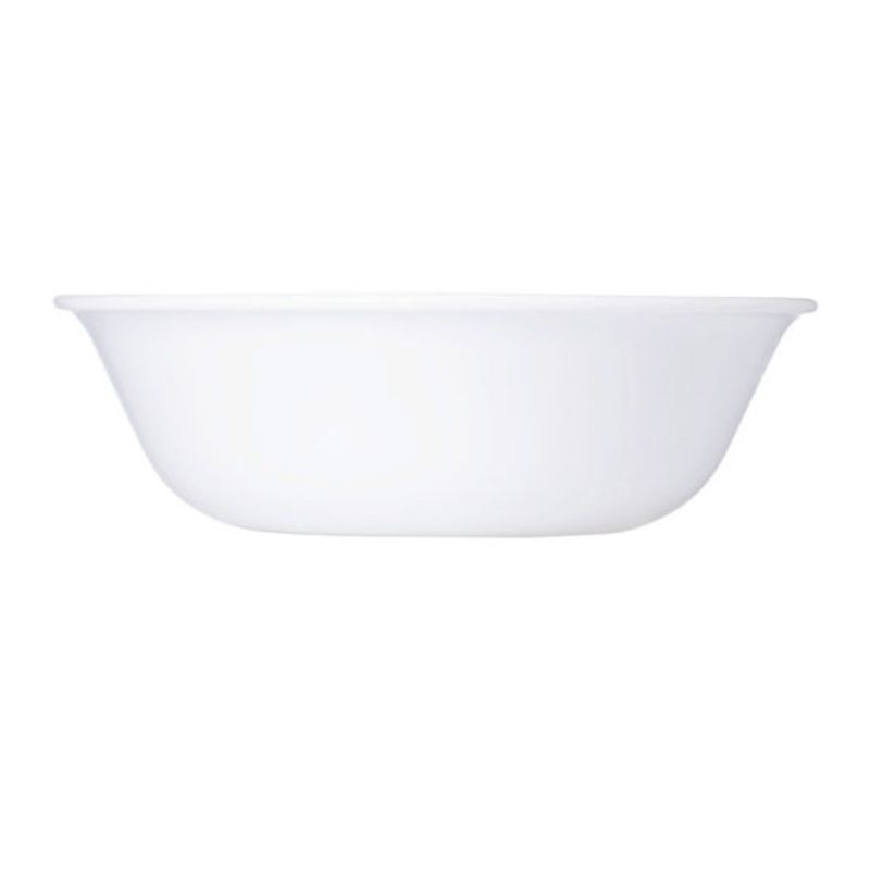 Set of 2 Corelle Winter Frost serving bowls, 950ml, durable, lightweight, stackable, modern design, easy to clean.