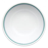Set of 6 Corelle Country Cottage Bowls with blue and green stripes, ideal for soups, salads, and desserts, durable and stylish.
