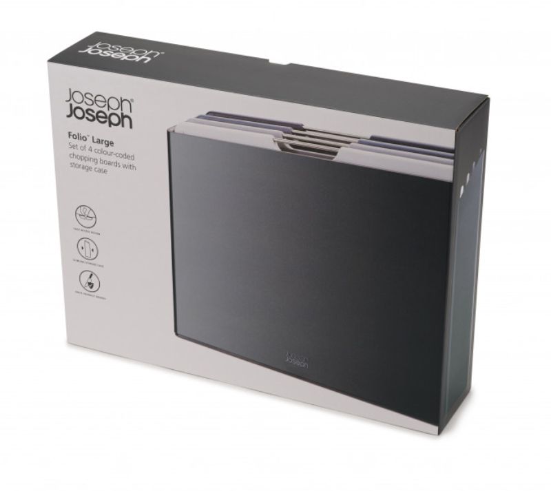 Joseph Joseph - Folio 4-piece Chopping Board Set (Large) - Graphite