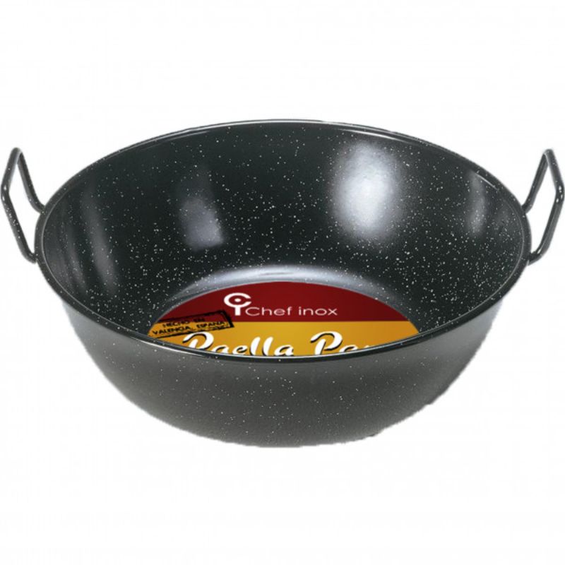 Chef Inox - Utility Paella Pan Enamel Deep 280