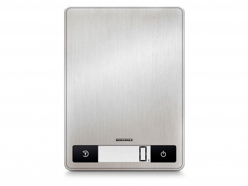 Soehnle Kitchen Scale Page Profi 200 features a 15kg capacity, anti-fingerprint stainless steel, and a clear LCD display.